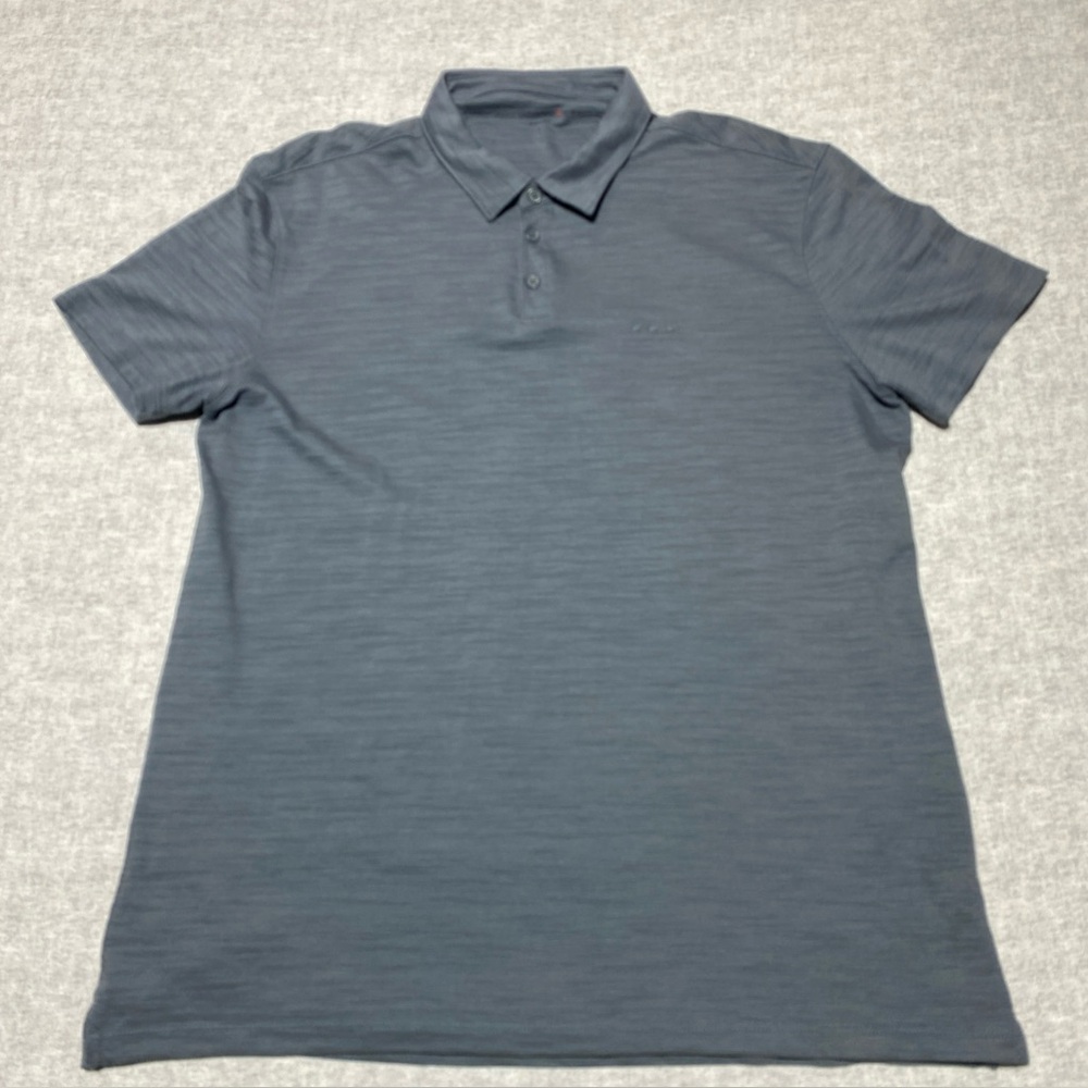 John Varvatos USA‎ Shirt Mens Large Gray Polo Stars Rock Roll Summer Preppy